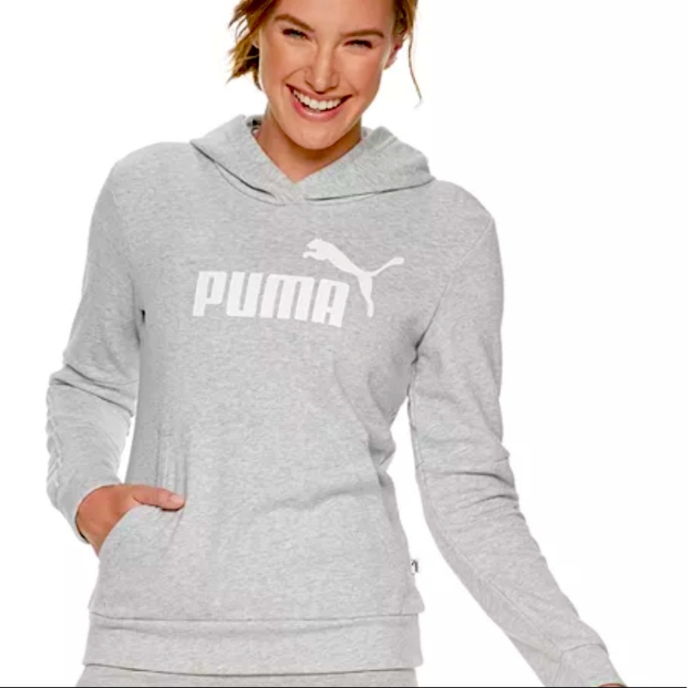 Puma gray womens hoodie EUC